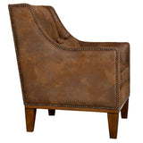 Clay Leather Armchair - Dark Brown by Uttermost - View 8