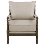 Accent Chair - Blanchett Cushion Back Accent Chair Beige and Natural - Accent Chairs - 905362 - image - 3