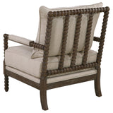 Accent Chair - Blanchett Cushion Back Accent Chair Beige and Natural - Accent Chairs - 905362 - image - 6