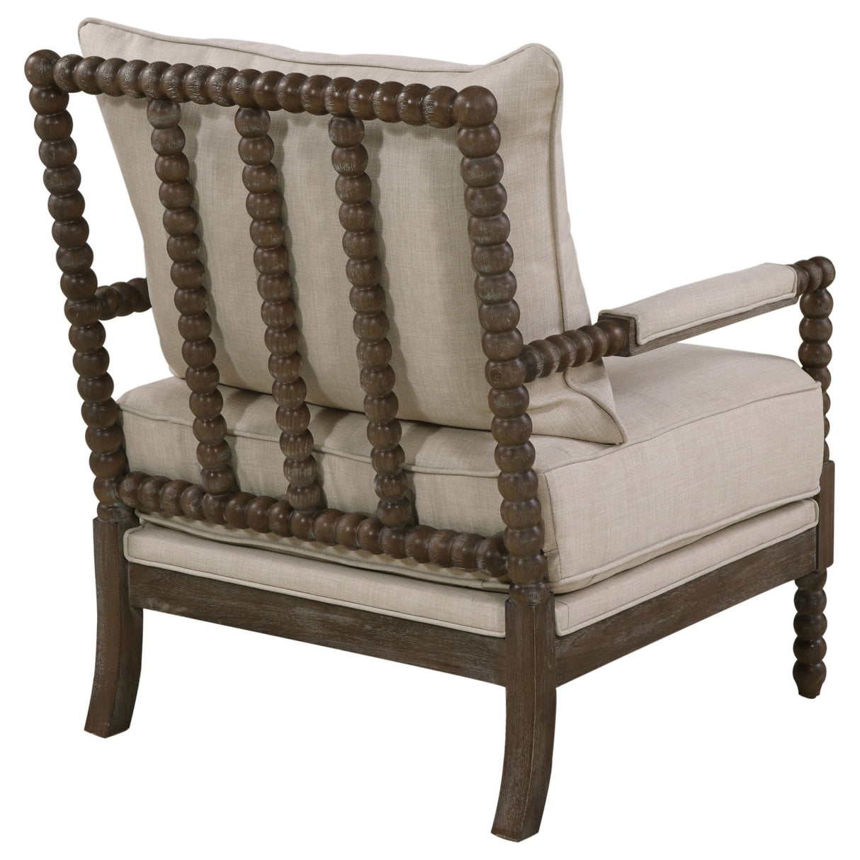 Accent Chair - Blanchett Cushion Back Accent Chair Beige and Natural - Accent Chairs - 905362 - image - 8