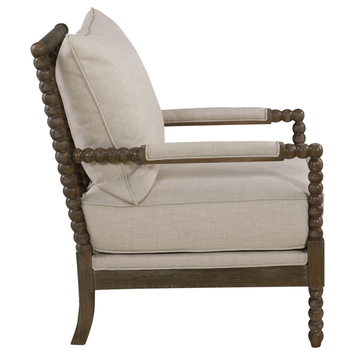 Accent Chair - Blanchett Cushion Back Accent Chair Beige and Natural - Accent Chairs - 905362 - image - 9