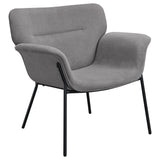 Accent Chair - Davina Upholstered Flared Arms Accent Chair Ash Grey