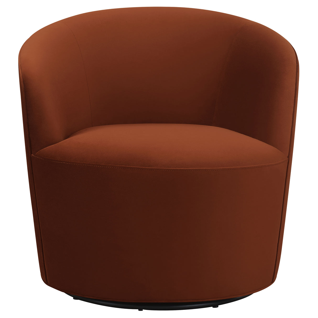 Swivel Chair - Joyce Sloped Arms Swivel Chair Burnt Orange