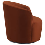 Swivel Chair - Joyce Sloped Arms Swivel Chair Burnt Orange