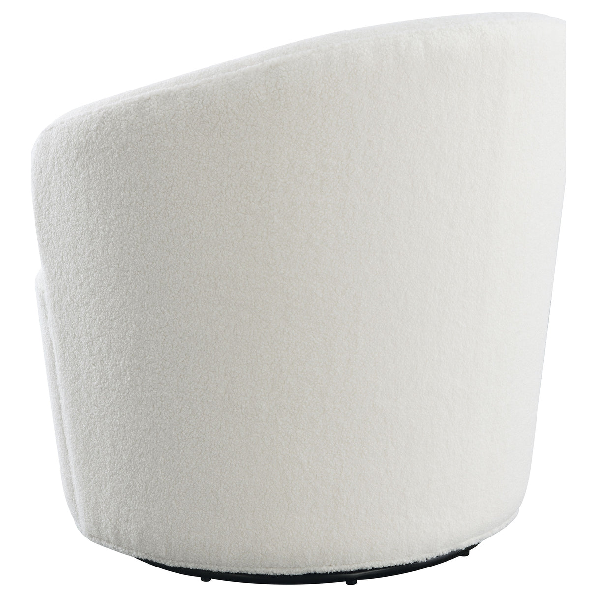 Swivel Chair - Joyce Upholstered Swivel Barrel Chair White