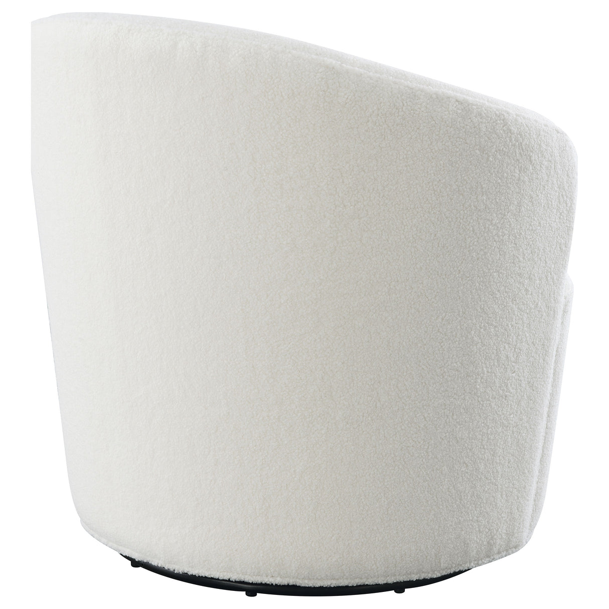 Swivel Chair - Joyce Upholstered Swivel Barrel Chair White