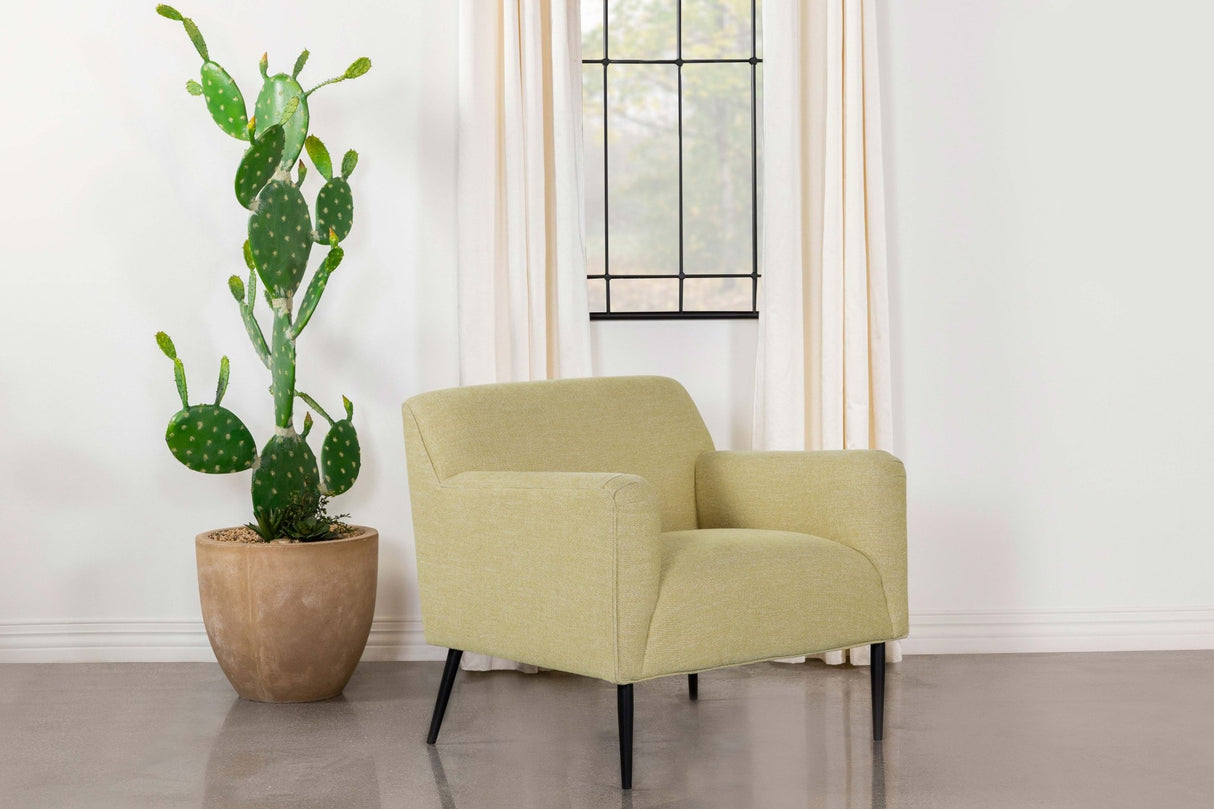 Darlene Upholstered Track Arms Accent Chair Lemon | Coaster | Home Elegance USA