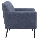 Darlene Upholstered Tight Back Accent Chair Navy Blue | Coaster | Home Elegance USA