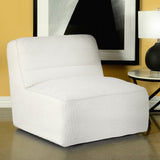 Swivel Chair - Cobie Upholstered Swivel Armless Chair Natural