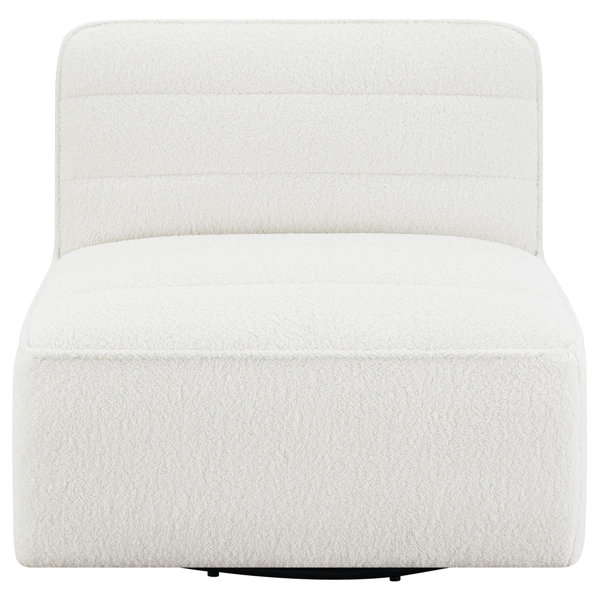 Swivel Chair - Cobie Upholstered Swivel Armless Chair Natural