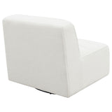 Swivel Chair - Cobie Upholstered Swivel Armless Chair Natural