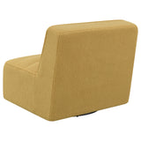 Swivel Chair - Cobie Upholstered Swivel Armless Chair Mustard