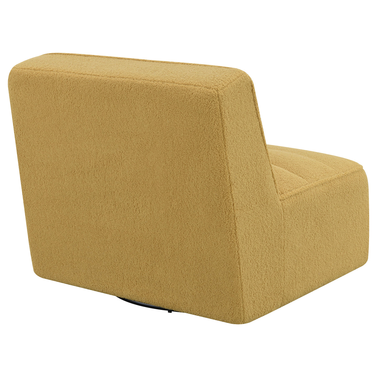 Swivel Chair - Cobie Upholstered Swivel Armless Chair Mustard