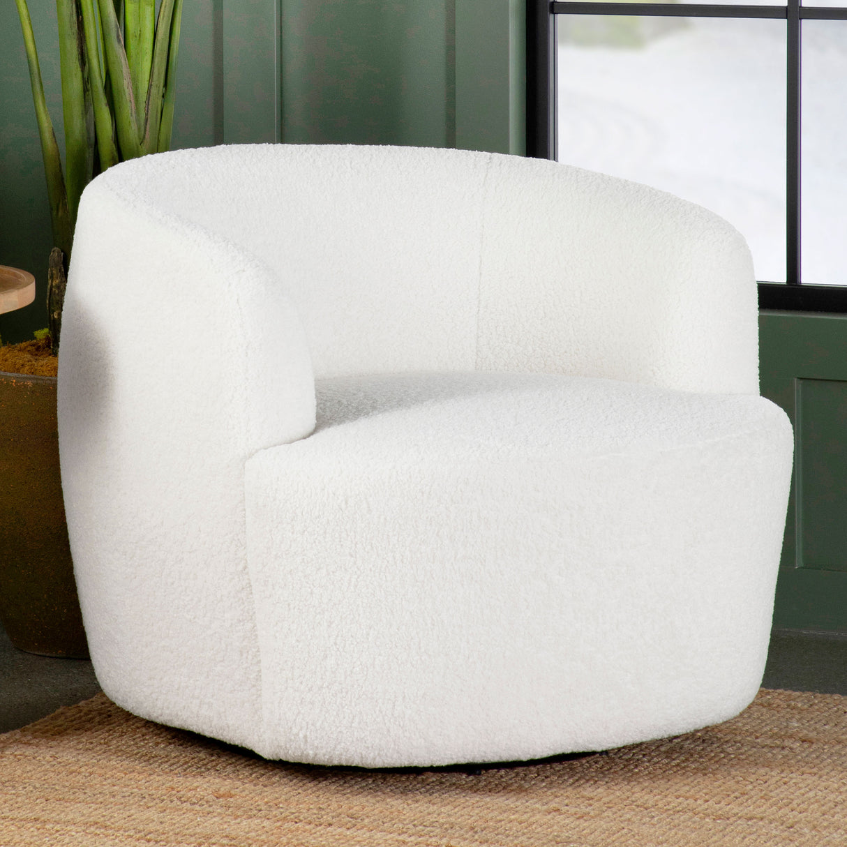 Swivel Chair - Hudson Upholstered Swivel Chair Natural