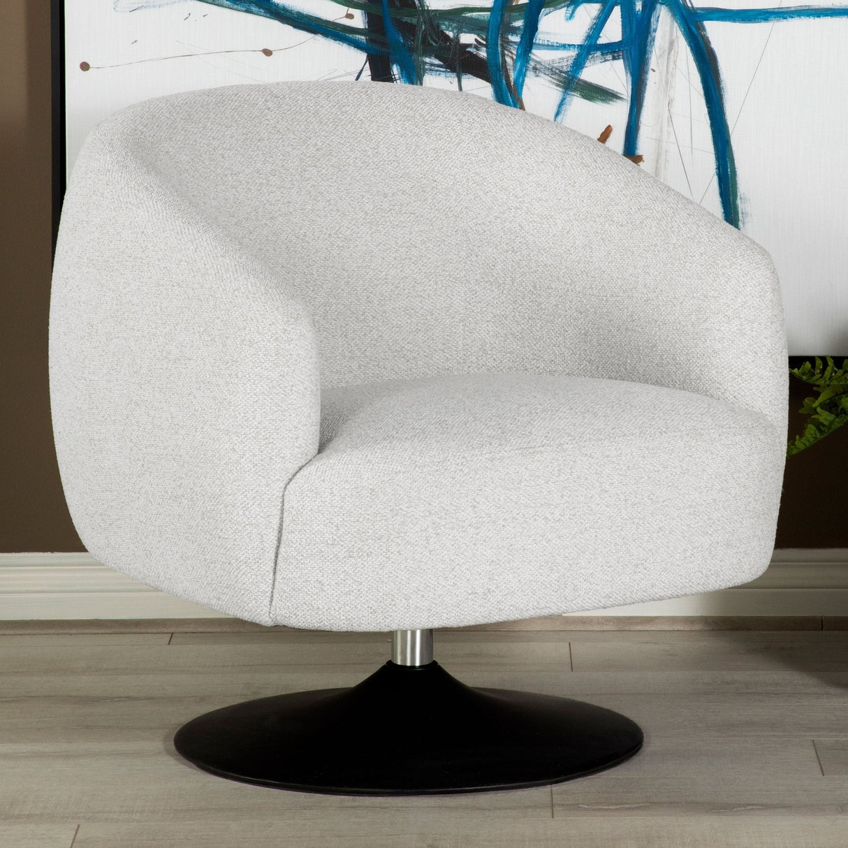 Dave Upholstered Swivel Accent Chair Beige and Matte Black | Coaster | Home Elegance USA