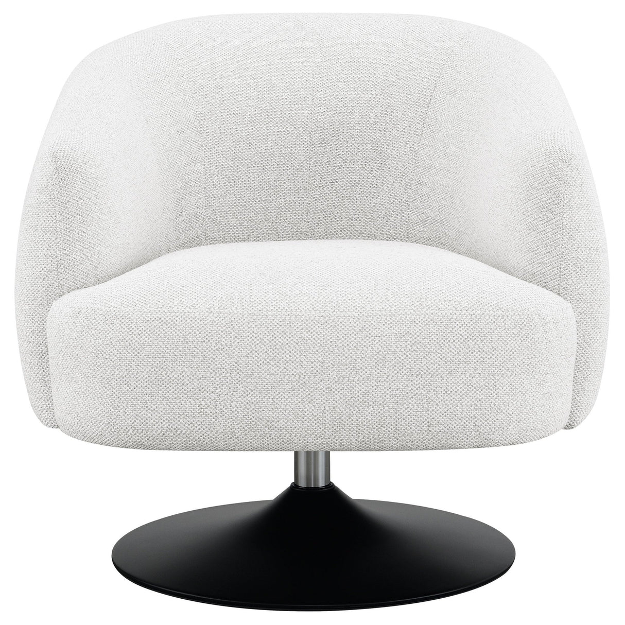 Dave Upholstered Swivel Accent Chair Beige and Matte Black | Coaster | Home Elegance USA