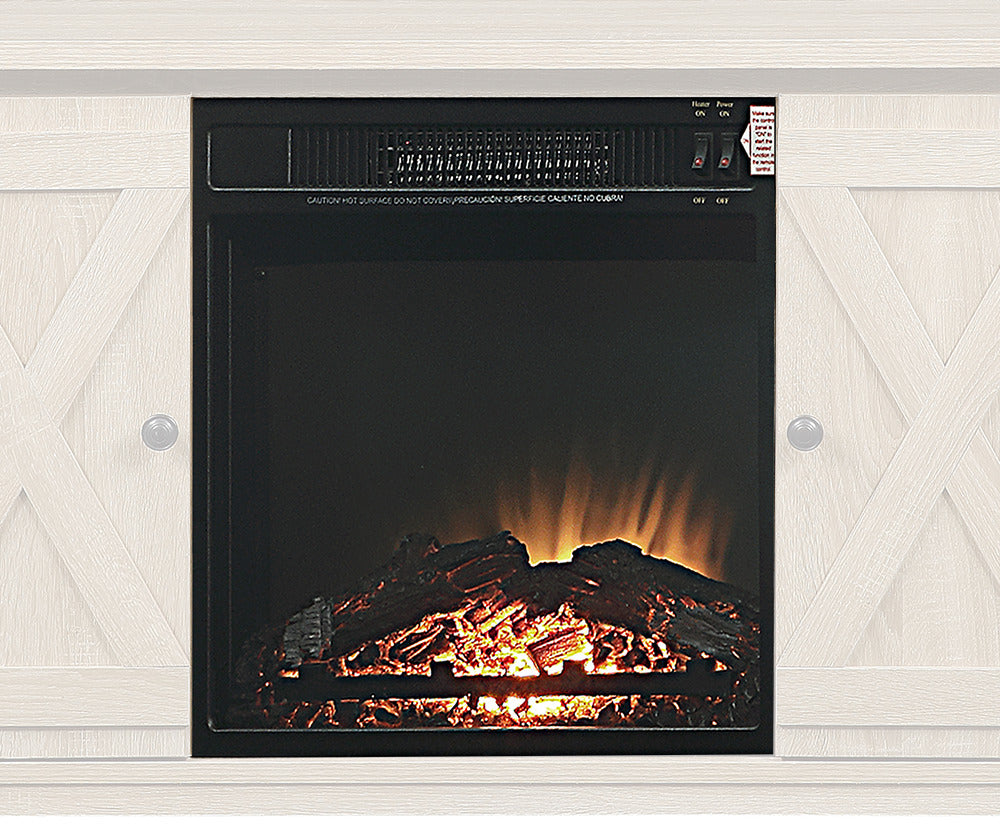 Acme - None Fireplace 90649 Black Finish