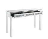 Acme - Noralie Writing Desk 90672 Mirrored & Faux Diamonds