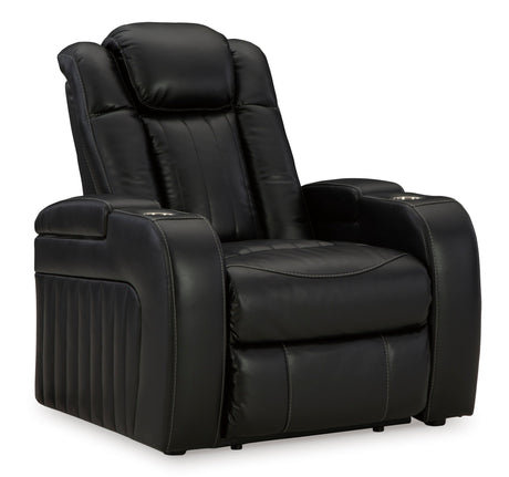 Ashley Midnight Caveman Den PWR Recliner/ADJ Headrest - Faux Leather - 9070313 - Home Elegance USA - 2