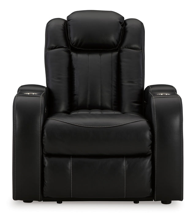 Ashley Midnight Caveman Den PWR Recliner/ADJ Headrest - Faux Leather - 9070313 - Home Elegance USA - 1