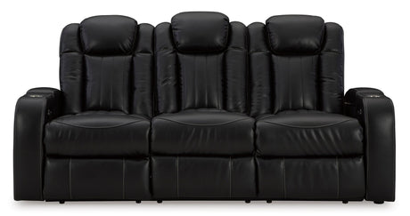 Ashley Midnight Caveman Den PWR REC Sofa with ADJ Headrest - Faux Leather - 9070315 - Home Elegance USA - 1