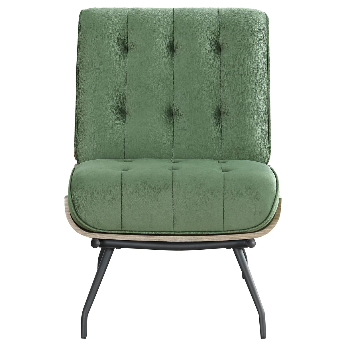 Accent Chair - Aloma Armless Tufted Accent Chair Green