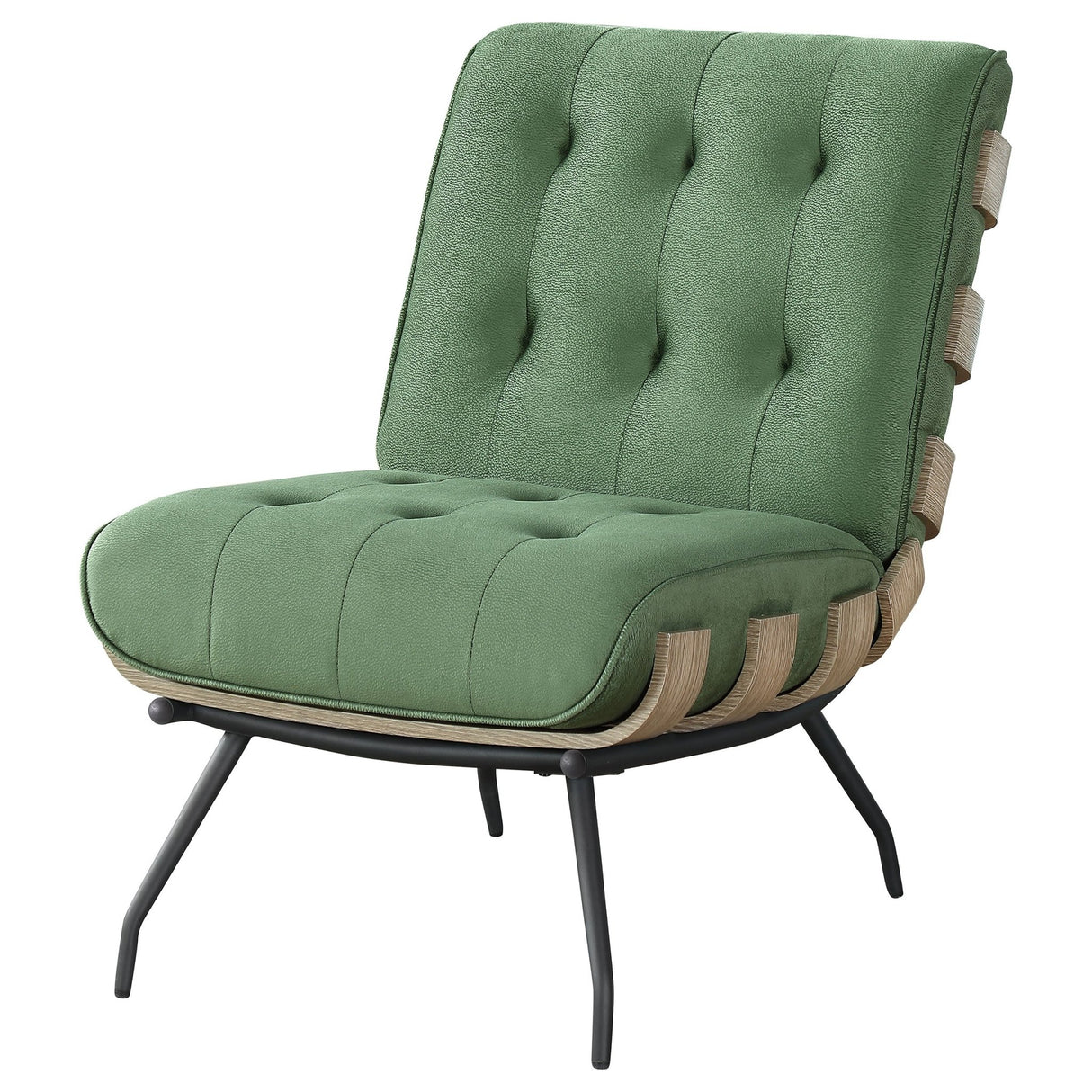 Aloma Armless Tufted Accent Chair Green | Coaster | Home Elegance USA