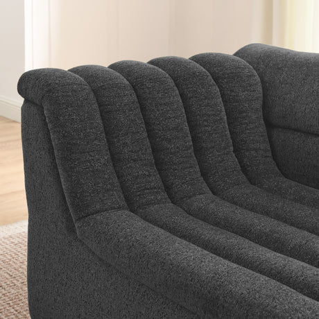 135' U-Shaped Modular Sectional Sofa with Chaise and Movable Ottoman for Living Room, Chenille Upholstered Boneless Couches with Wave-Shaped Armrest, No Pillows Included - sold by Home Elegance USA