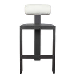 Bolster Back Outdoor Bar Stool - White / Black by Uttermost - View 7