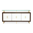Belmont Place Sideboard in Espresso with Glass Top – AICO Furniture - sold by Home Elegance USA