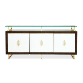 Belmont Place Sideboard in Espresso with Glass Top – AICO Furniture - sold by Home Elegance USA