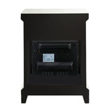 Acme - Noralie Fireplace 90866 Mirrored & Faux Diamonds