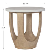 Tatli Stone Top Side Table - Light Brown by Uttermost - View 7
