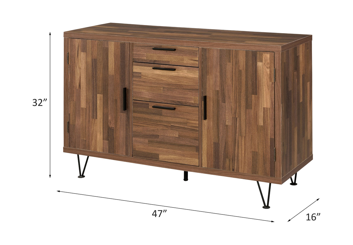 Acme - Pinacle Console Cabinet 90880 Walnut Finish