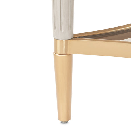 Michael Amini St. Charles Dove Gray End Table Solid and Manufactured Wood Poplar Solids Construction | Dove Gray Finish - sold by Home Elegance USA