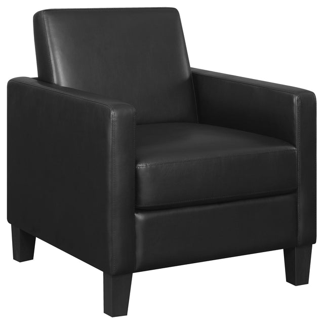 Accent Chair - Julio Upholstered Accent Chair with Track Arms Black - Accent Chairs - 909478 - image - 1