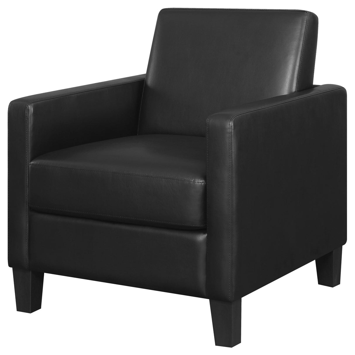 Accent Chair - Julio Upholstered Accent Chair with Track Arms Black - Accent Chairs - 909478 - image - 4