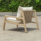 Strapped Outdoor Lounge Chair - Light Brown / Light Gray by Uttermost - View 5