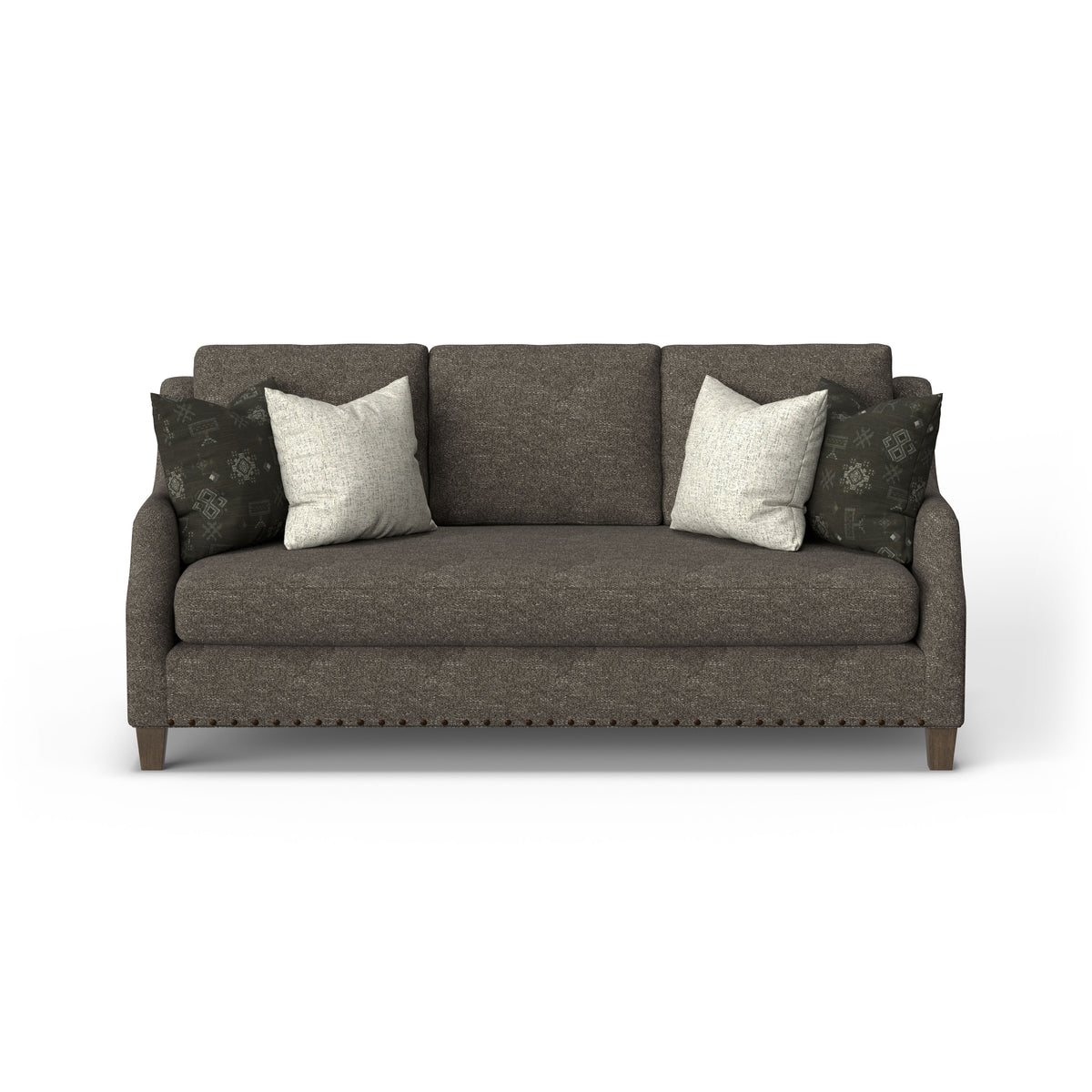 Gianna Fabric Bench Sofa With Nailhead Trim | Flexsteel
