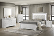 Blaze Upholstered Modern Style 5 Pc Queen Bedroom Set with LED Headboard Made with Wood in White(CA WAREHOUSE) - sold by Home Elegance USA