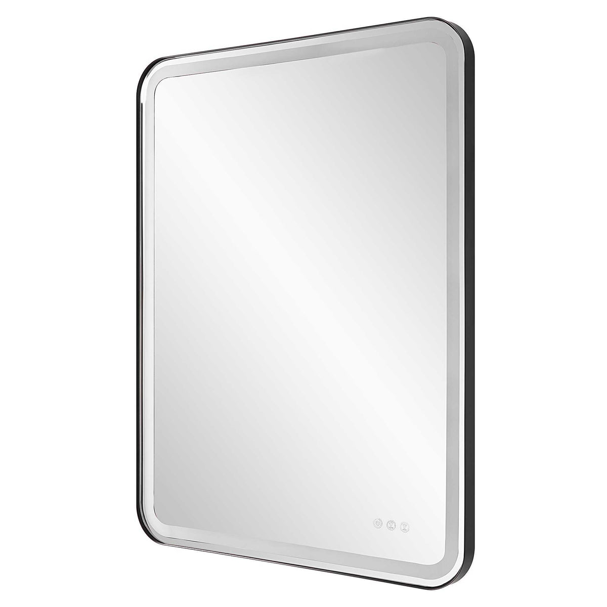 Crofton Lighted Large Mirror - Black by Uttermost - View 5