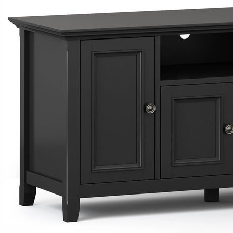 Amherst 72 inch Wide Solid Wood TV Stand in Black For TVs up to 80 inches - sold by Home Elegance USA