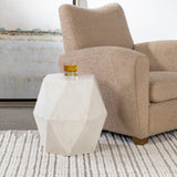 Volker White Geometric Accent Table by Uttermost - View 2