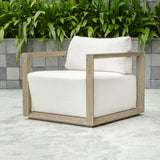 Remsen Outdoor Lounge Chair - Dark Gray / White by Uttermost - View 2