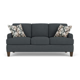 Moxy Fabric Sofa, T-Shaped Seat Cushion, Rounded Mailbox Arms | Flexsteel