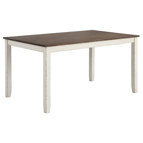 Ebers Chestnut and Vintage White 7-piece Dining Set - sold by Home Elegance USA