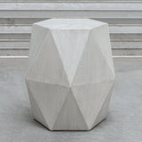 Volker White Geometric Accent Table by Uttermost - View 4