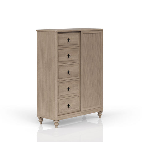 Queen Canopy Bedroom Set with a 2 Drawer Nightstand. a modern Dresser with Poster Mirror and a Door Chest. - sold by Home Elegance USA