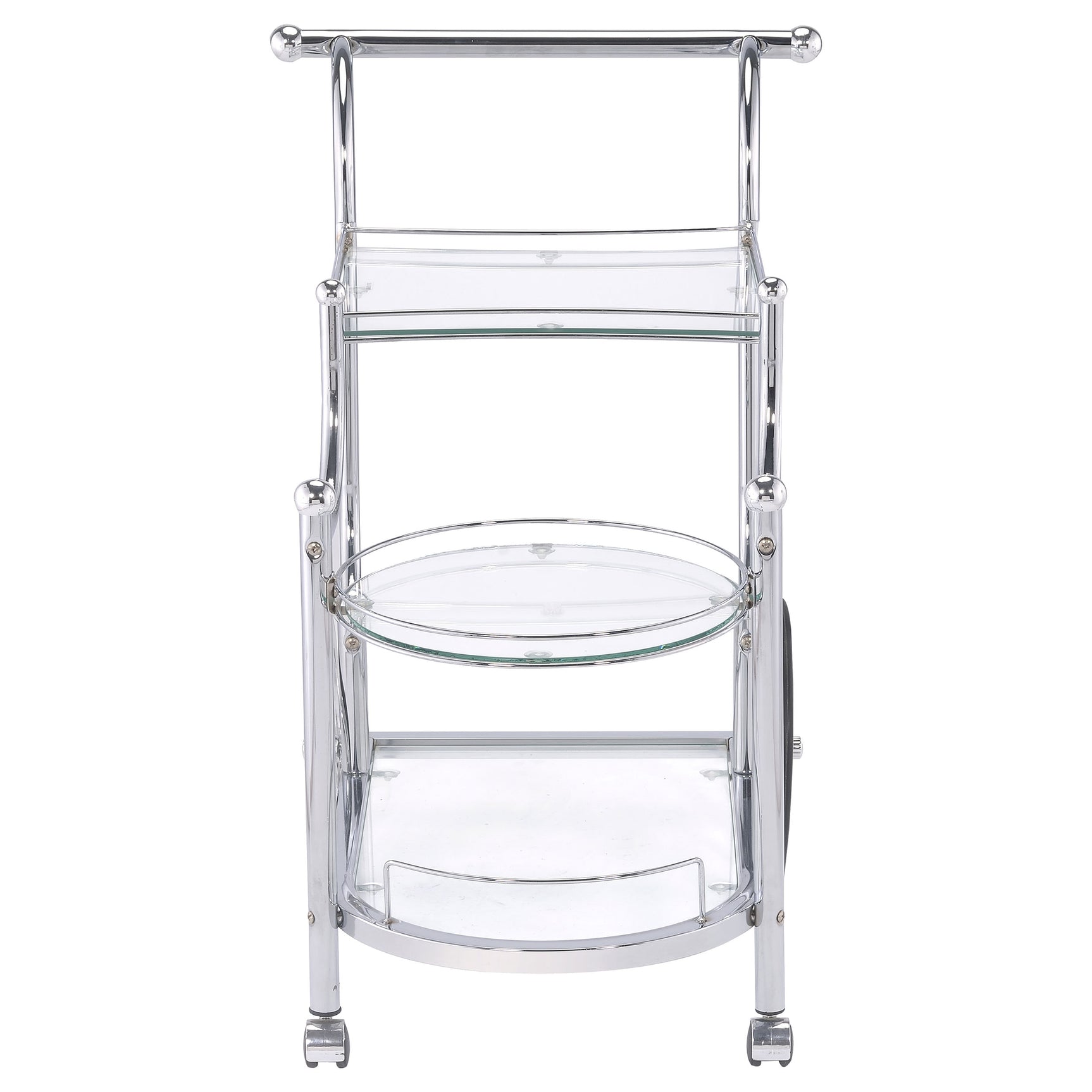 Bar Cart - Sarandon 3-tier Serving Cart Chrome and Clear