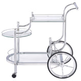Bar Cart - Sarandon 3-tier Serving Cart Chrome and Clear